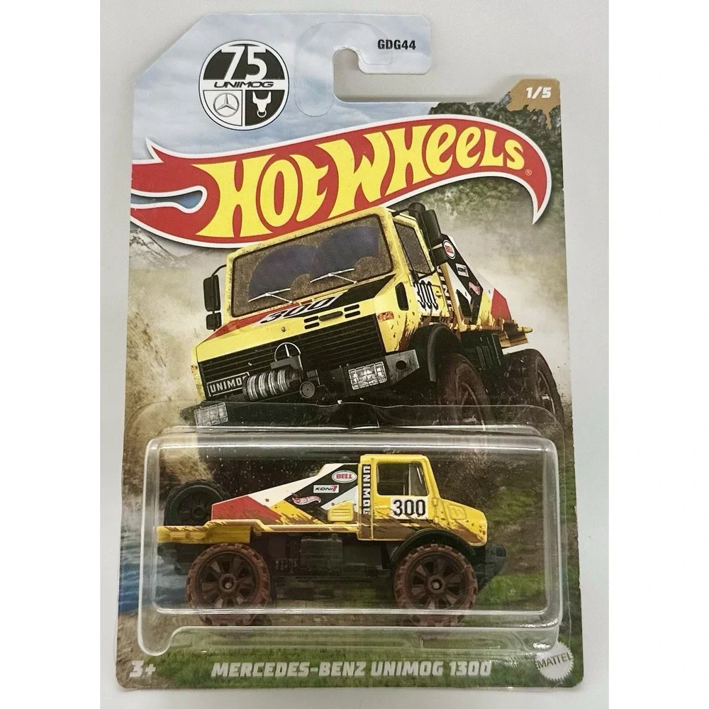 Hot Wheels Mud Runners Set 5 Unimog Land Cruiser Defender Jeepster Olds 442 1:64